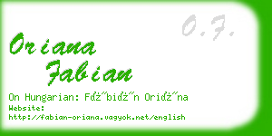 oriana fabian business card